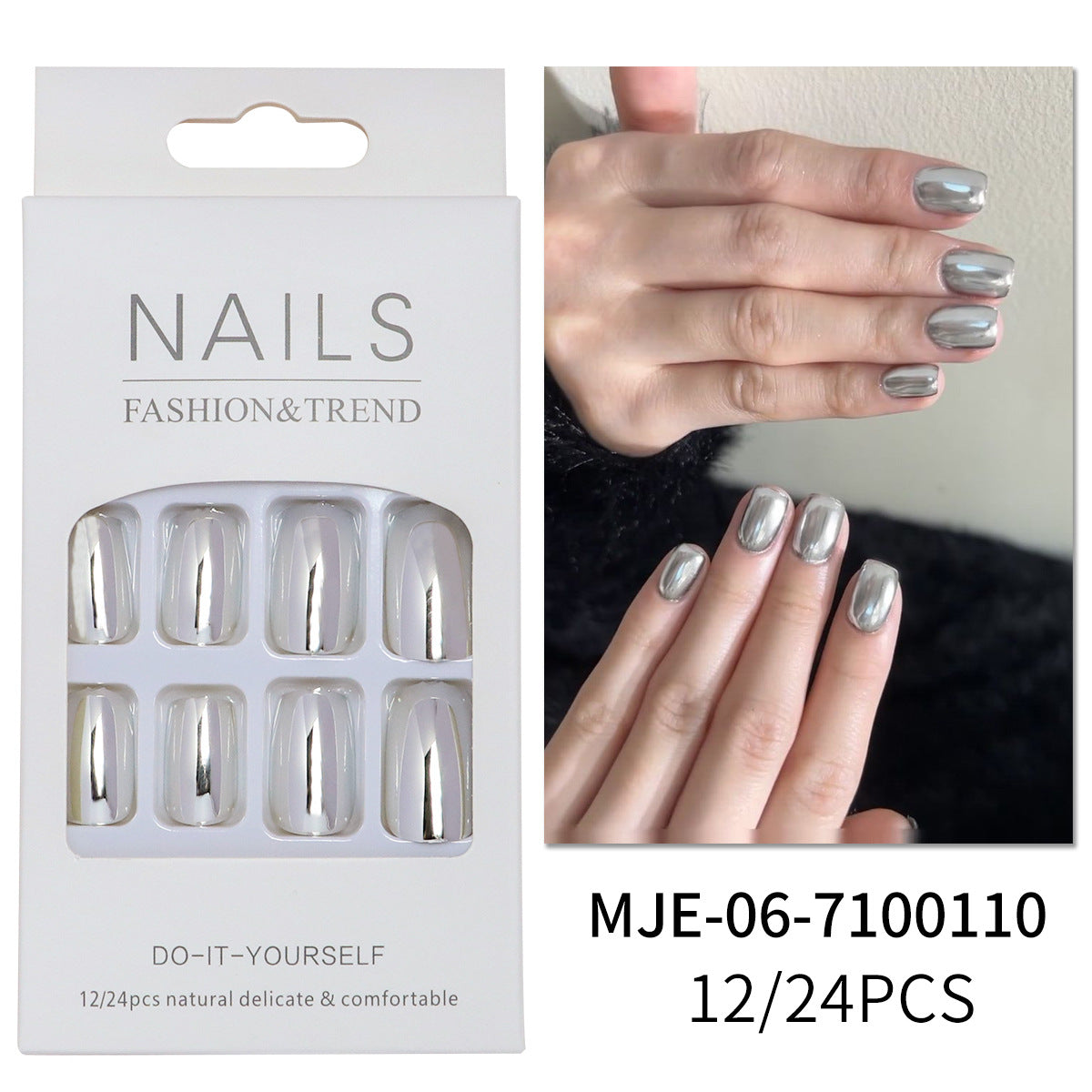 Press On Nails Short - Jofay Fashion Acrylic Press On Nails Red, Square Glue On Nails with Nail Glue, Fit Perfectly & Natural Stick On Nails in 12 Sizes - 24PCS Soft Gel Fake Nails Kit