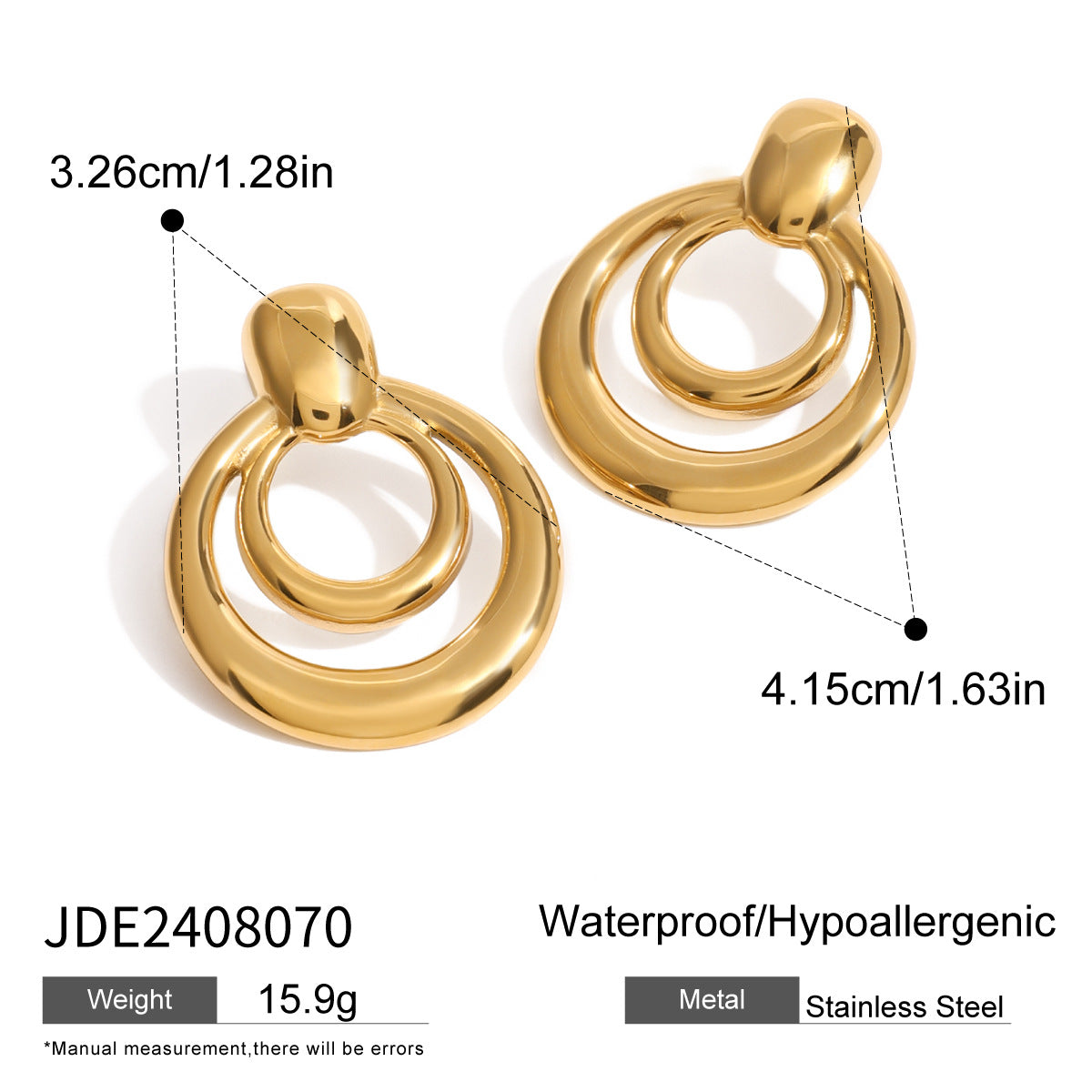 Chunky Gold and Silver Earrings for Women