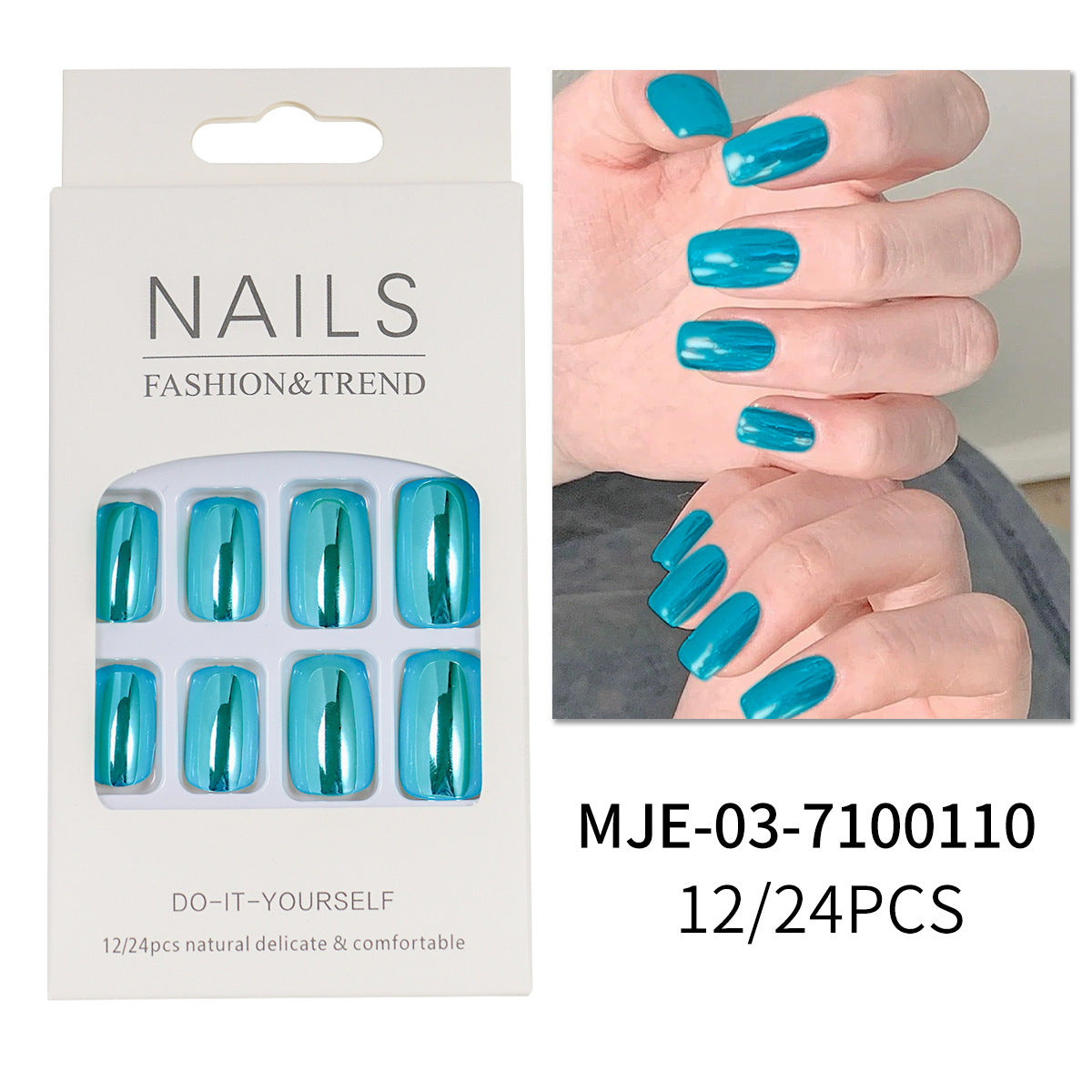 Press On Nails Short - Jofay Fashion Acrylic Press On Nails Red, Square Glue On Nails with Nail Glue, Fit Perfectly & Natural Stick On Nails in 12 Sizes - 24PCS Soft Gel Fake Nails Kit