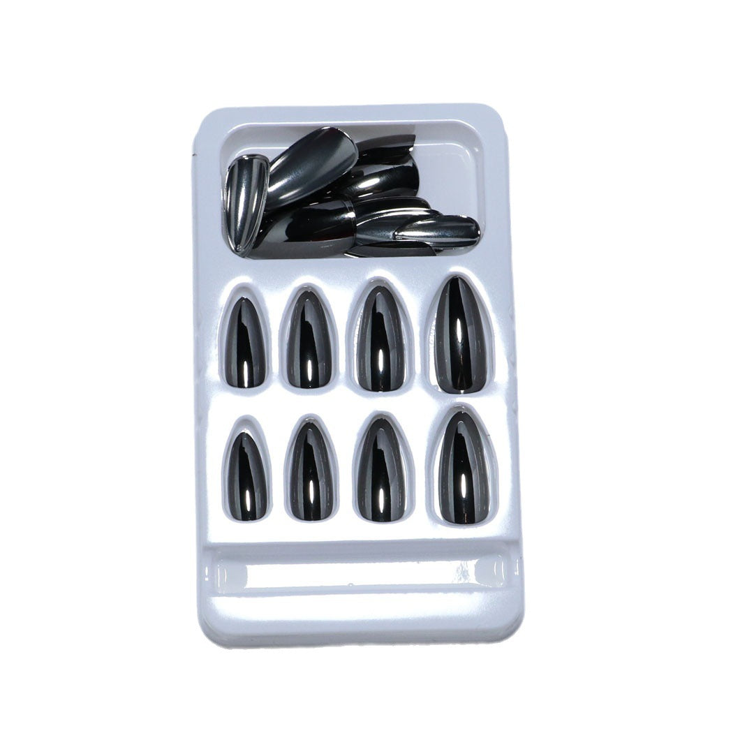 Black Press On Nails Almond