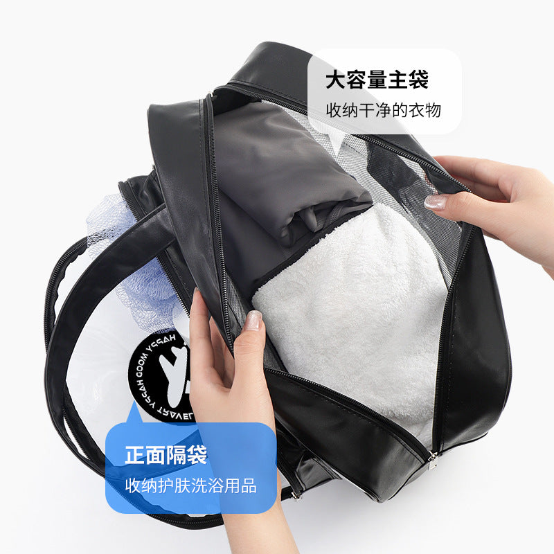 Mesh Shower Caddy Bag for Bathroom Gym Camping Portable Travel Mesh Toiletry Bag for Women Men