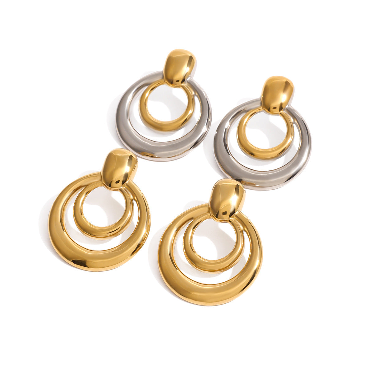 Chunky Gold and Silver Earrings for Women