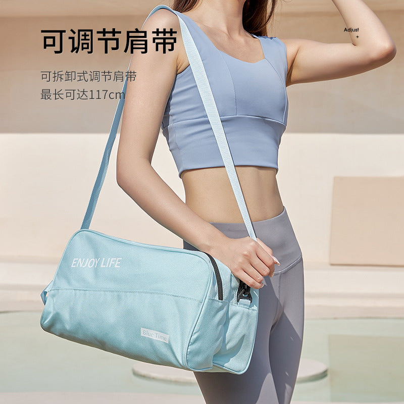 Small Gym Bag for Women with Shoes Compartment, Stylish Duffle Travel Bag for Plane, Lightweight Duffle Bag for Women & Men, Sport Gym Tote Bag with Wet Pocket for Yoga, Pilates, Swimming