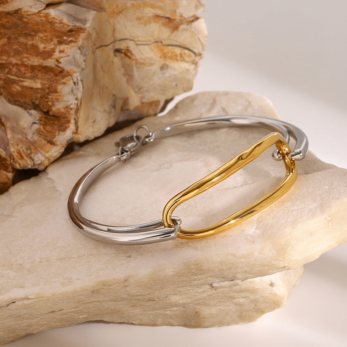 Stainless Steel Infinity Love Bangle Bracelet for Women