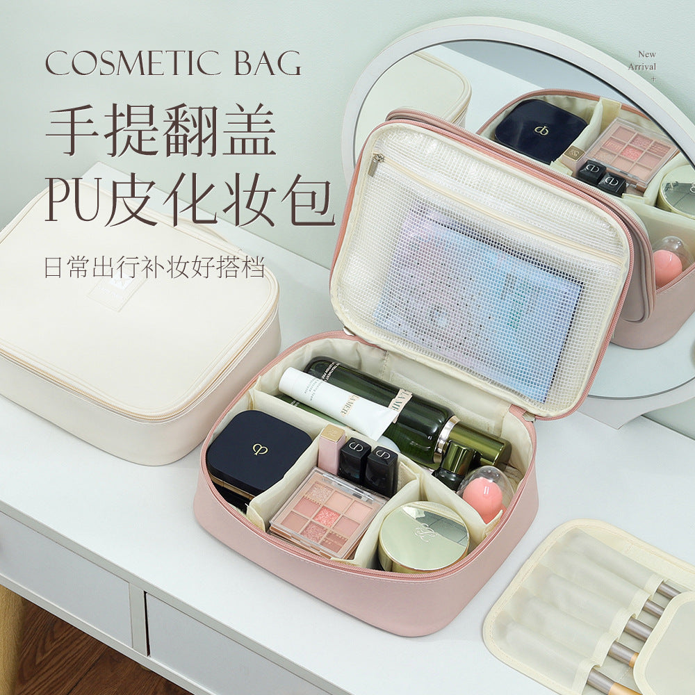 Travel Makeup Bag Makeup Organizer Countertop Case Toiletry Bag Cosmetic Bag for Women Makeup Storage Organizer Skincare Organizers Bathroom Counter Organizer Vanity Organizer Travel Essentials