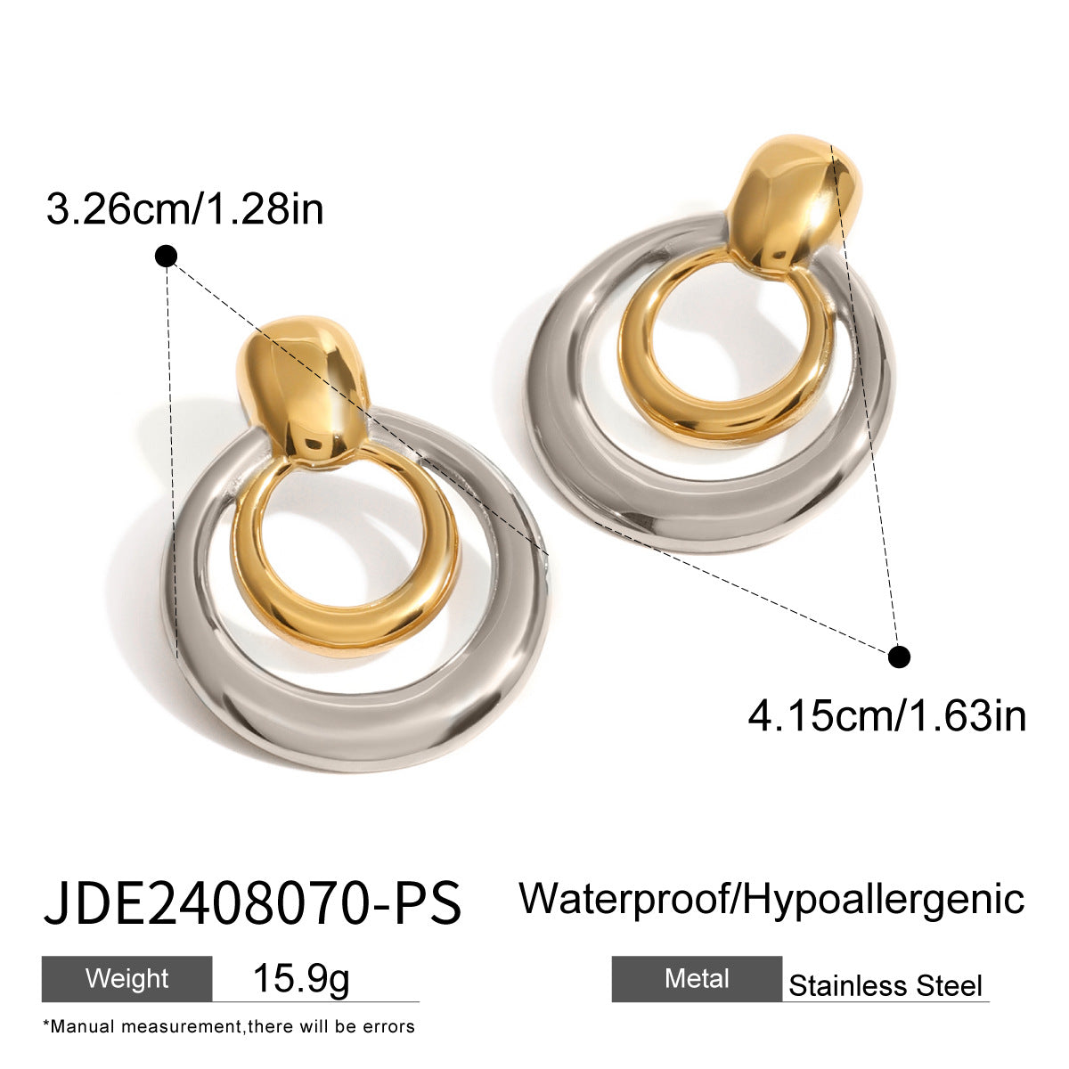 Chunky Gold and Silver Earrings for Women