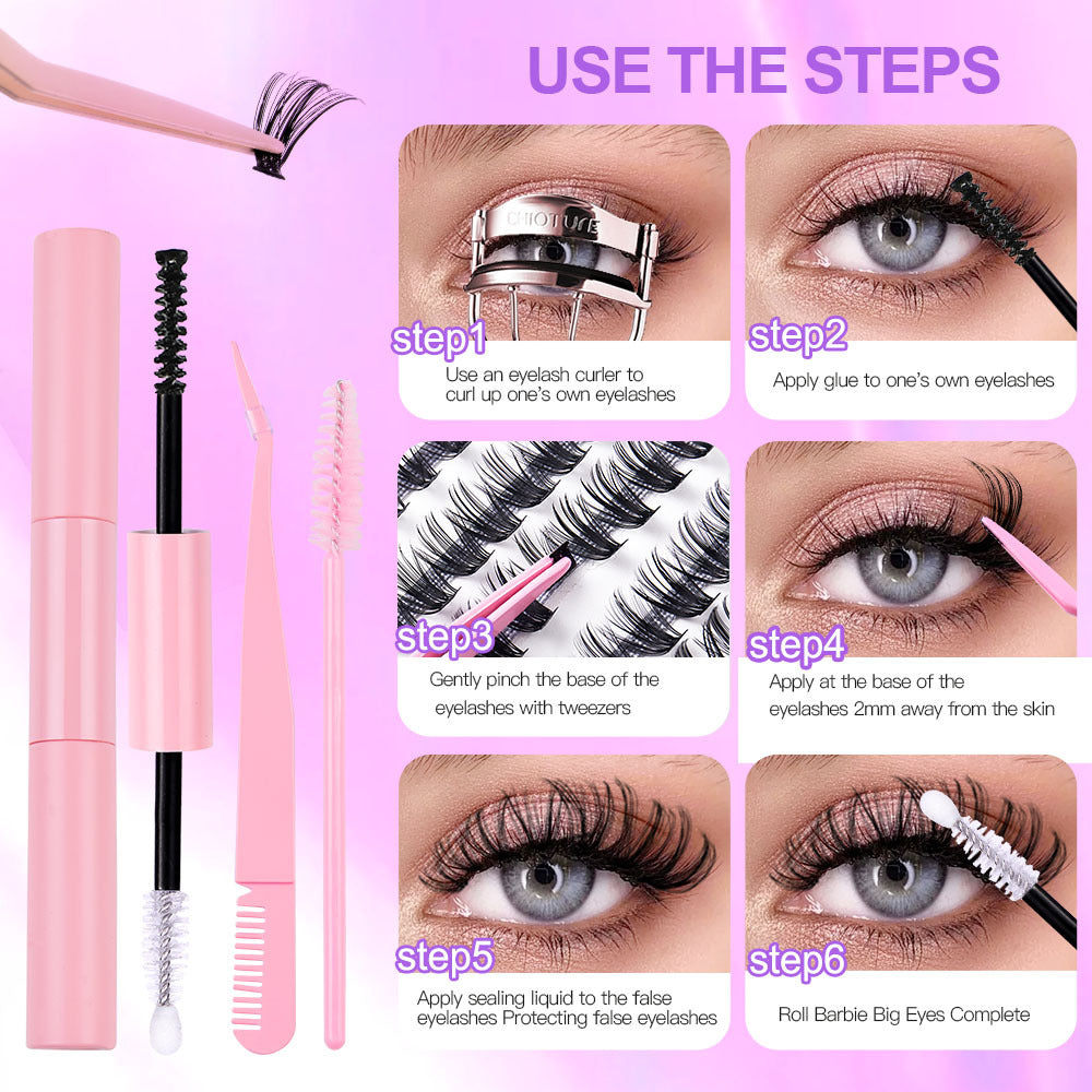 DIY Lash Extension Kit Individual Lashes Natural 10-16mm