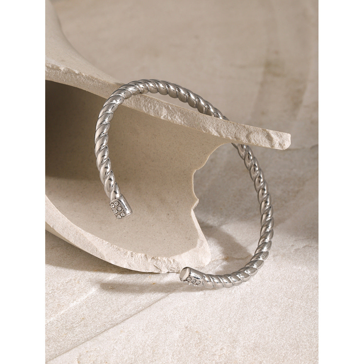 Stainless Steel Twisted Cable Wire Bracelets Adjustable Open Cuff Bangle Bracelet Vintage Jewelry Gift for Women