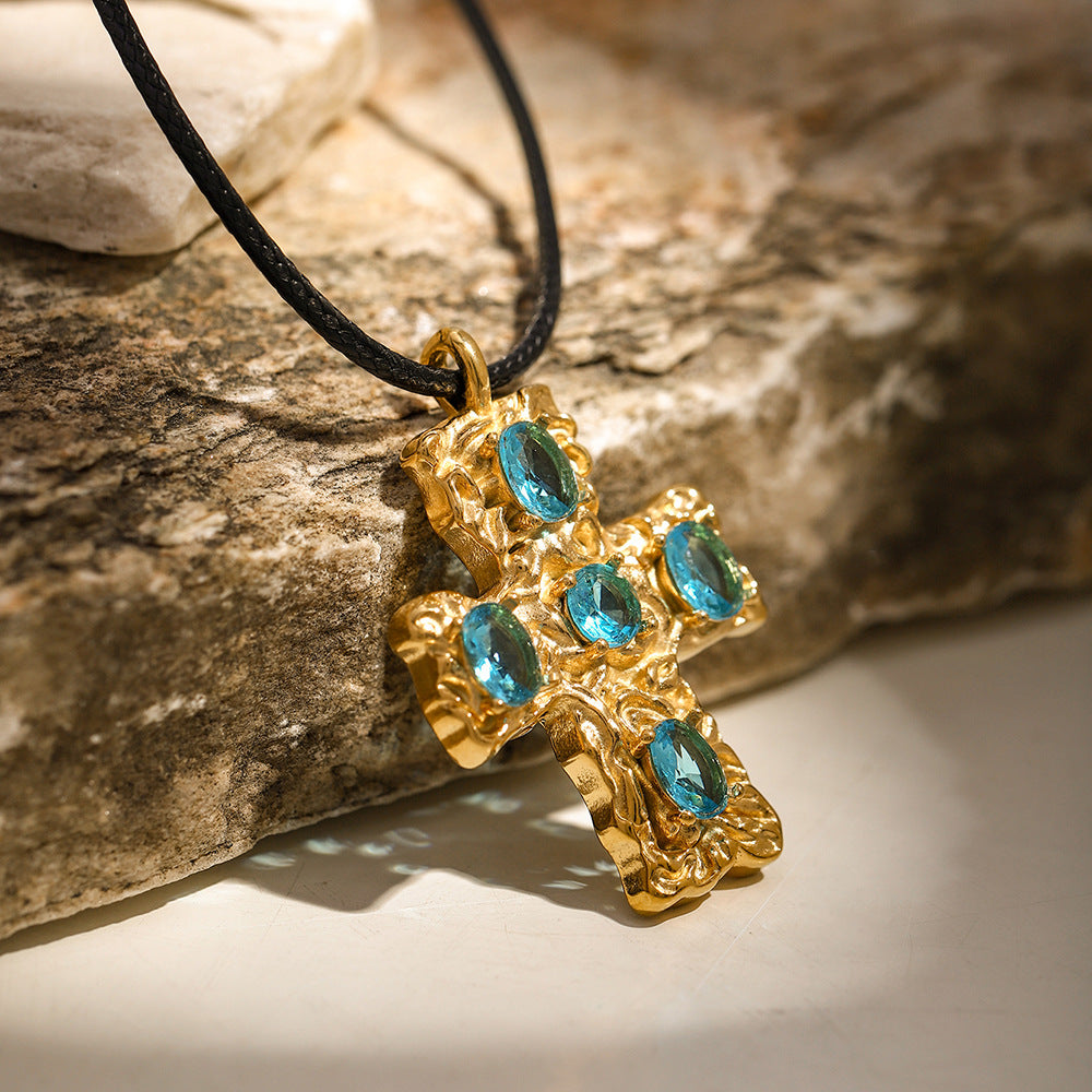 18K Gold Filled Cross Necklace