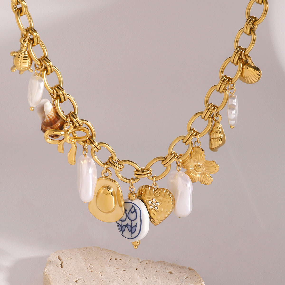 handcraft pearl shell necklace