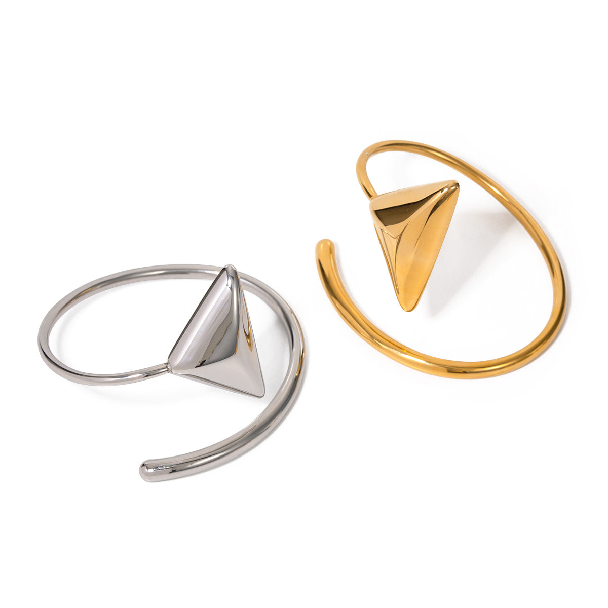 Stainless Steel Adjustable Cuff Bangle Bracelet for Men Women Minimalist