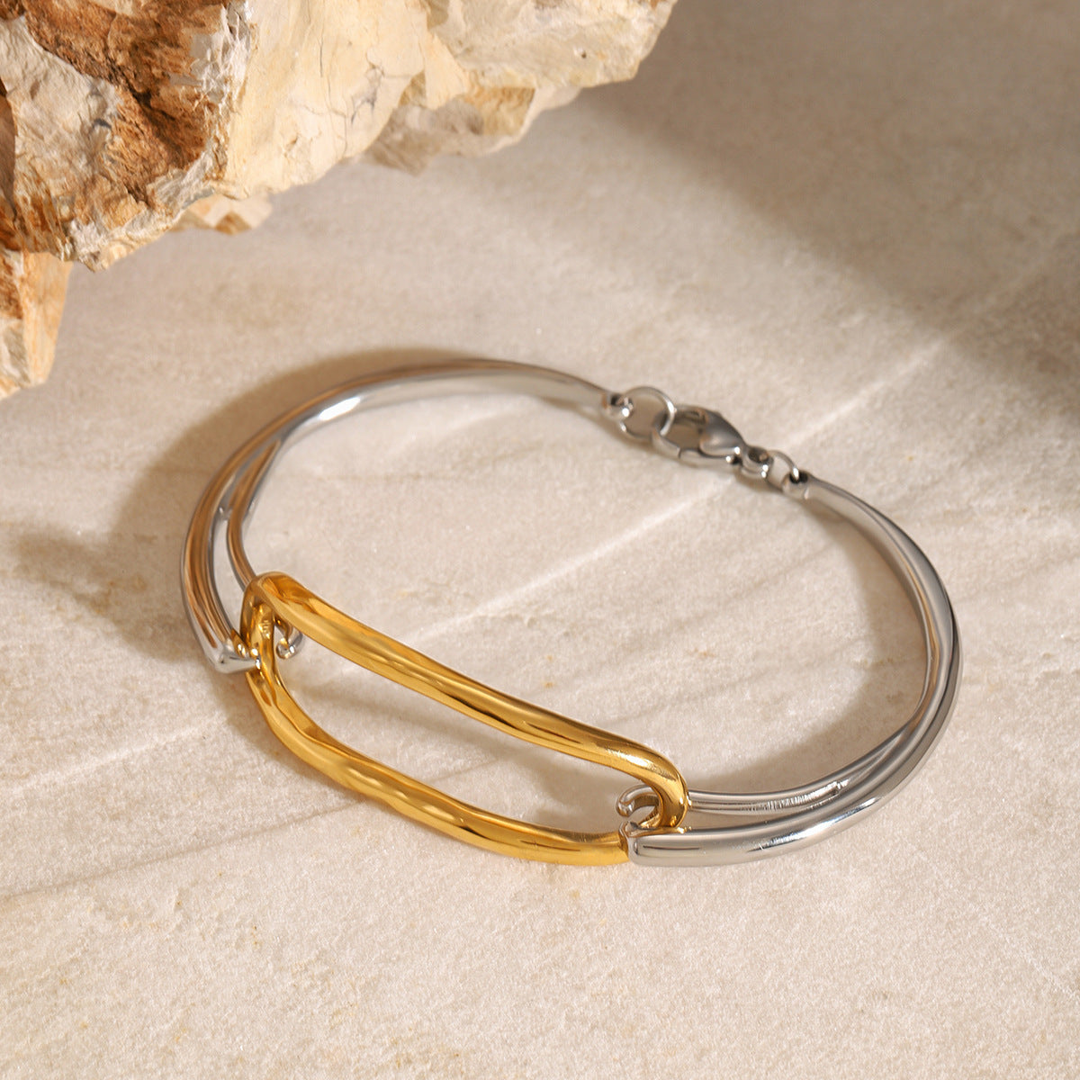 Stainless Steel Infinity Love Bangle Bracelet for Women