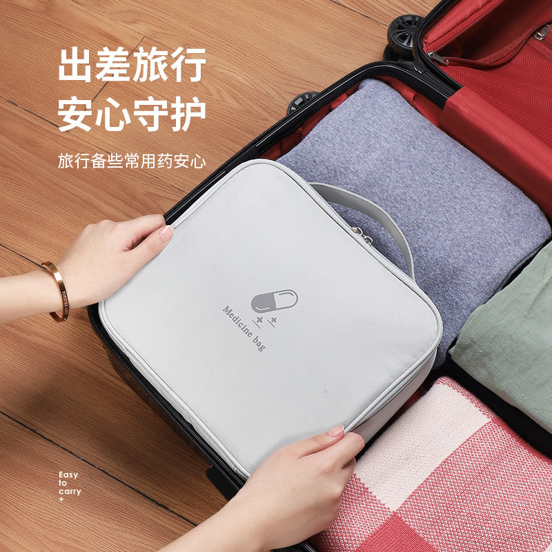 First Aid Bag, Empty Medical Supplies Organizer Bag Portable Trauma Kit for Home Office Kitchen Traveling Hiking Camping Backpacking Cycling