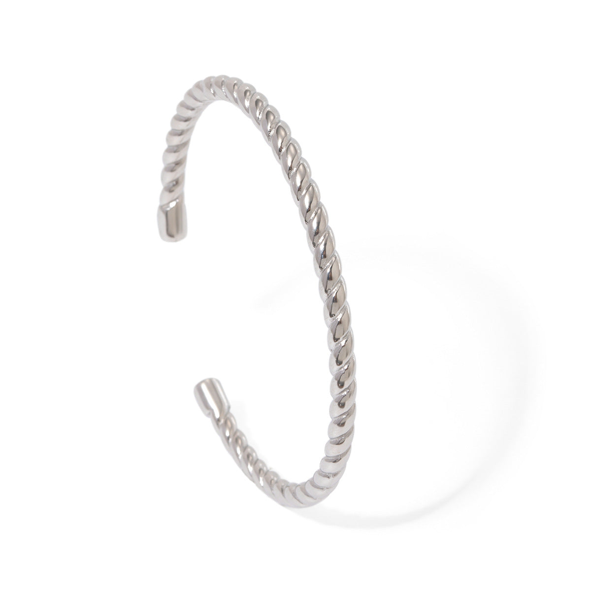 Stainless Steel Twisted Cable Wire Bracelets Adjustable Open Cuff Bangle Bracelet Vintage Jewelry Gift for Women