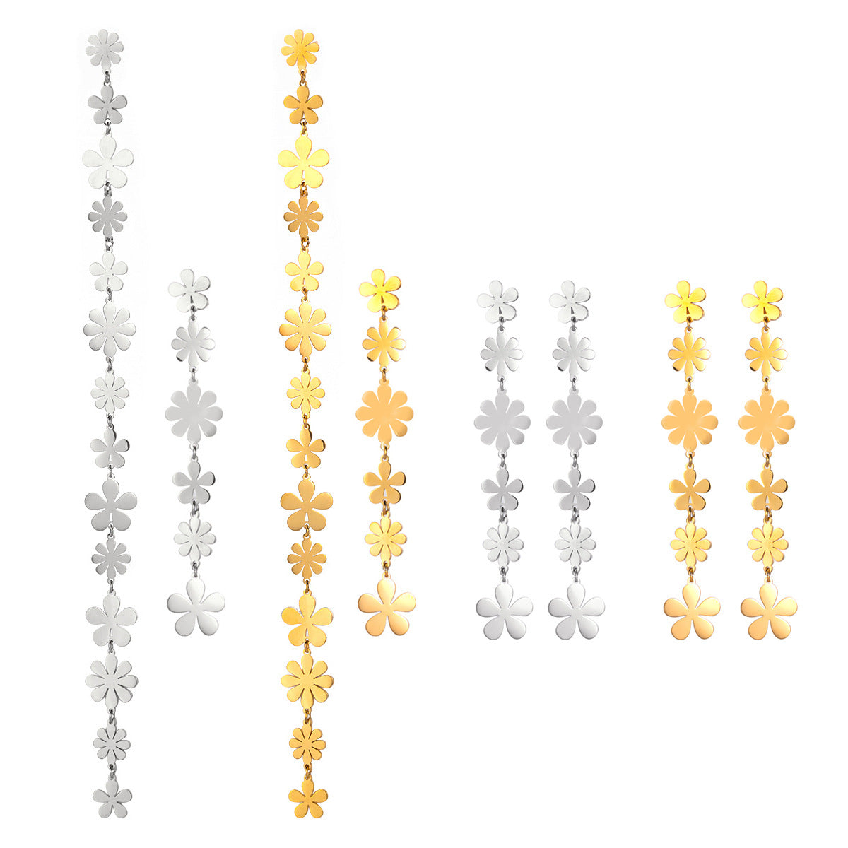 18K Gold Plated Daisy | Pearl Earrings for Women, Flower Dangle Earrings Hypoallergenic Jewelry