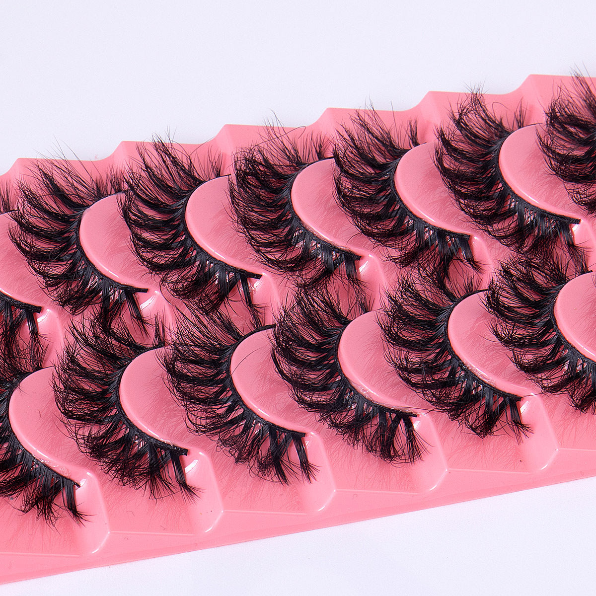 Mink Lashes Fluffy Cat Eye Lashes Wispy 6D Volume False Eyelashes that Look Like Extensions Thick Soft Curly Fake Lashes 7 Pairs Pack