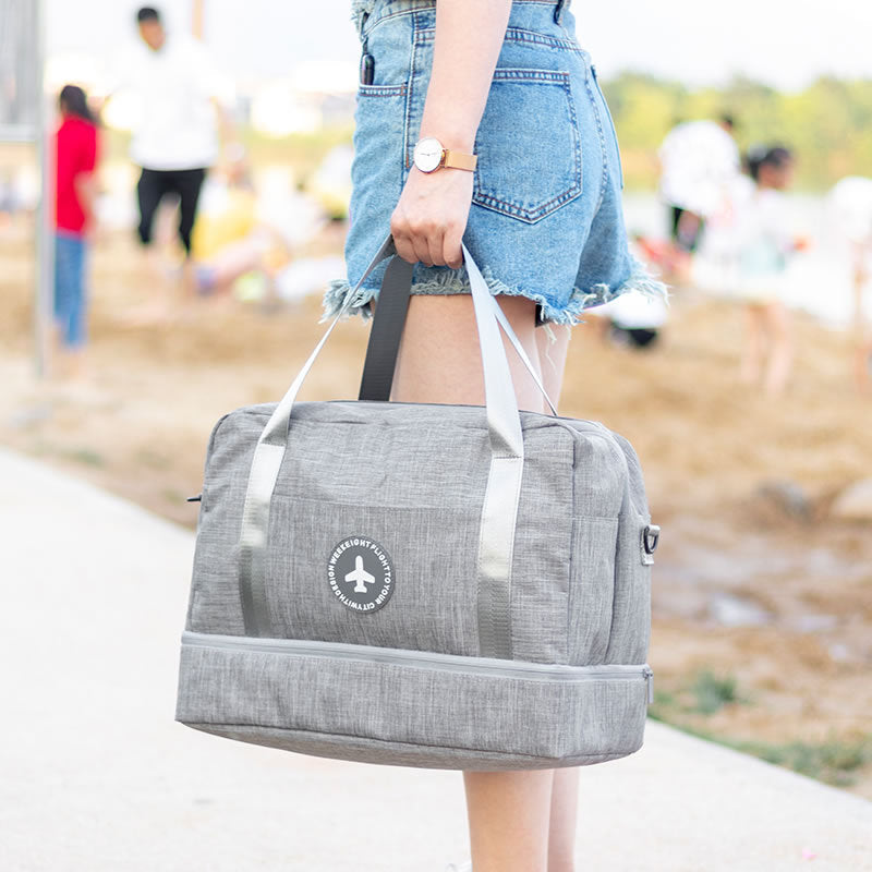 Travel Duffel Bag, Sports Tote Gym Bag, Shoulder Weekender Overnight Bag for Women/Men