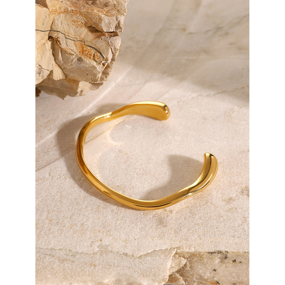 | Premium Cuff Bracelet for Men & Women | Stainless Steel Bangle Bracelet in Silver & Gold | Exclusive Jewelry Gift Box | Handcrafted