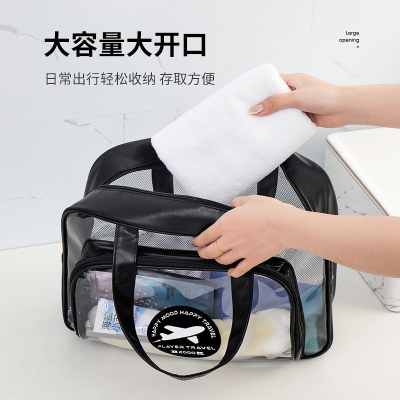 Mesh Shower Caddy Bag for Bathroom Gym Camping Portable Travel Mesh Toiletry Bag for Women Men