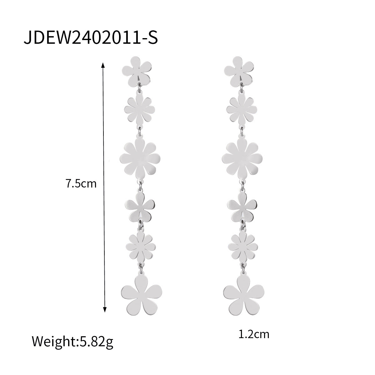 18K Gold Plated Daisy | Pearl Earrings for Women, Flower Dangle Earrings Hypoallergenic Jewelry