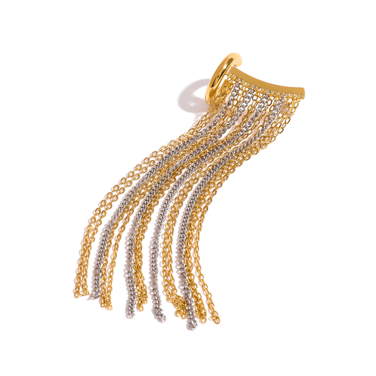1 pcs Boho Linear Tassel Drop Dangling Earrings For Women,Long Formal Country Bohemian Fringe Chain Chandelier Prom Statement Trendy Earrings For Party Prom
