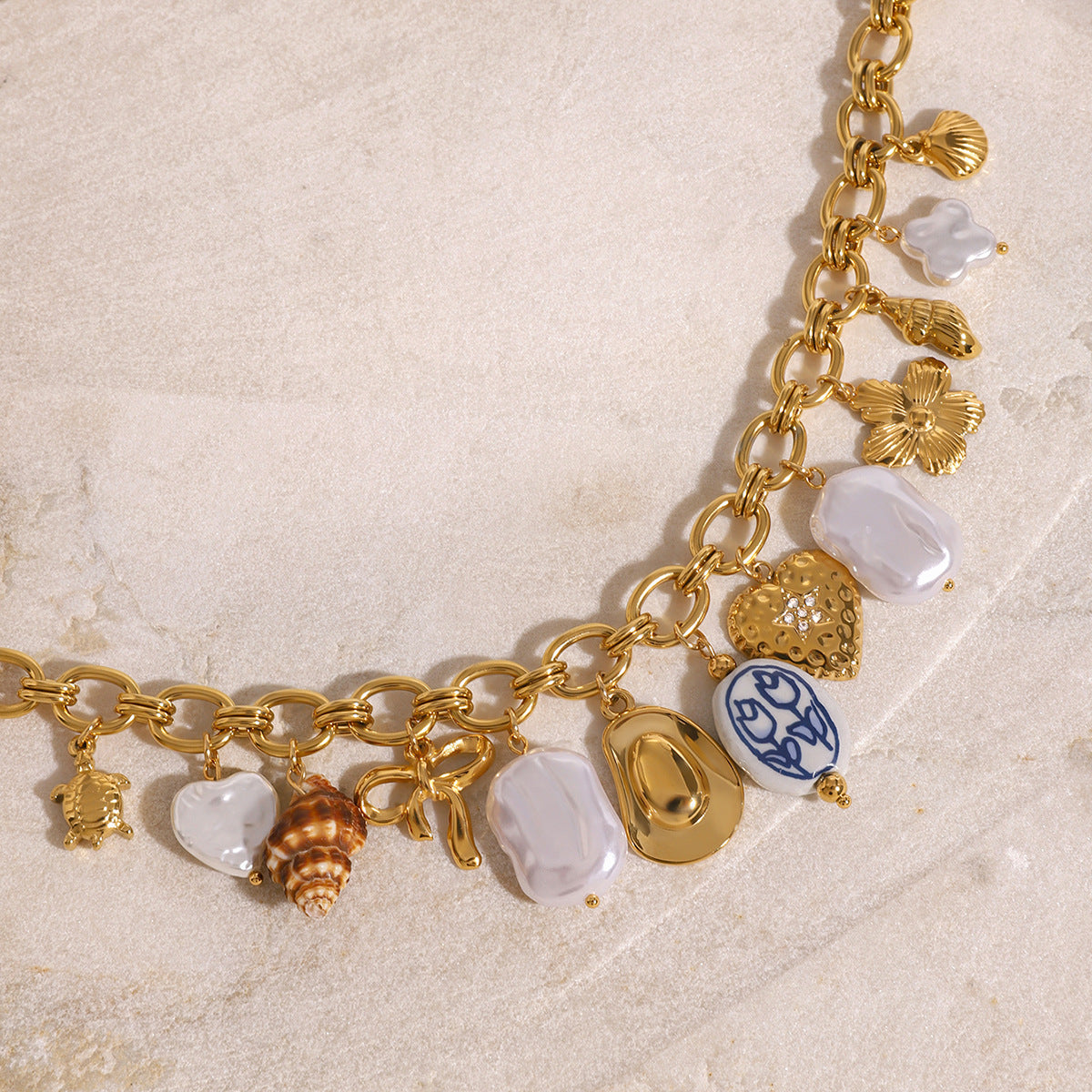 handcraft pearl shell necklace