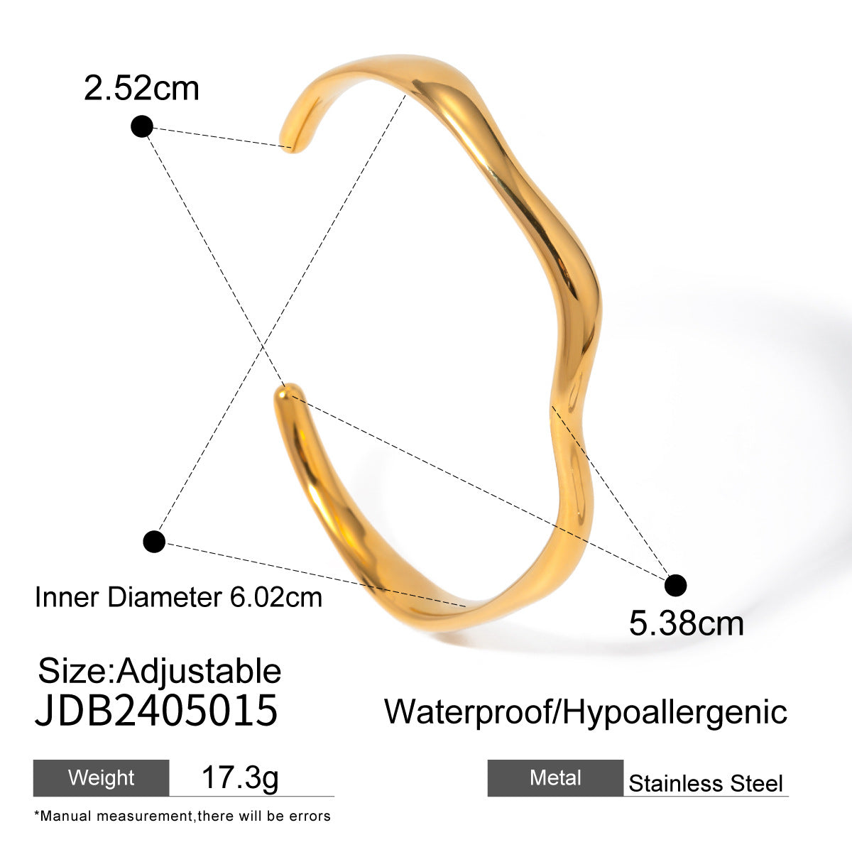Gold Chunky Cuff Bracelets for Women Irregular Minimalist Statement Bangle Bracelets Set Open Wide Bangle Arm Cuff Upper Arm Punk Jewelry