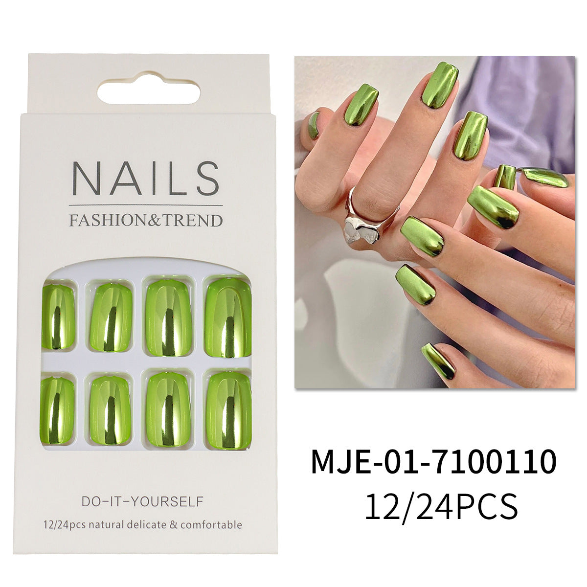 Press On Nails Short - Jofay Fashion Acrylic Press On Nails Red, Square Glue On Nails with Nail Glue, Fit Perfectly & Natural Stick On Nails in 12 Sizes - 24PCS Soft Gel Fake Nails Kit