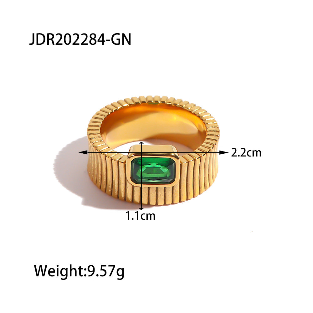 Vintage Gold Crystal Ring for Women Crystal Cubic Zirconia Stacking Rings