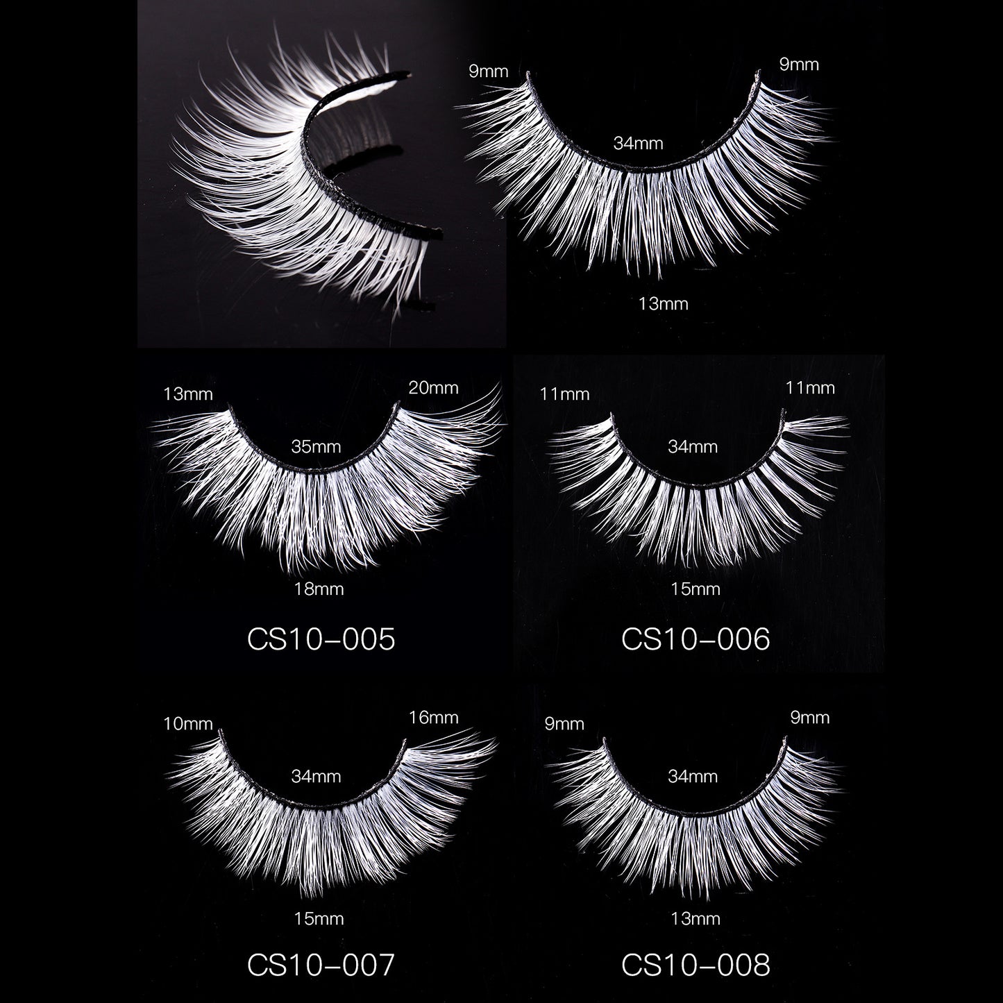 White Lashes Fairy Eyelashes Cat Eye Wispy Spiky False Eyelashes Cosplay Manga Lashes Halloween Easter Lashes Natural Anime White Fake Lashes Fox Eye Long Volume Fake Eyelashes