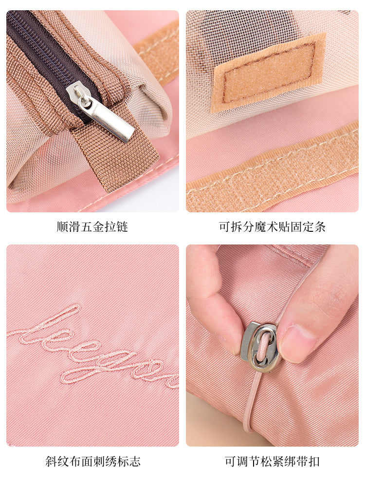 Travel Makeup Bag,Large Capacity Cosmetic Bags for Women,Waterproof Portable Pouch Open Flat Toiletry Bag Make up Organizer with Divider and Handle
