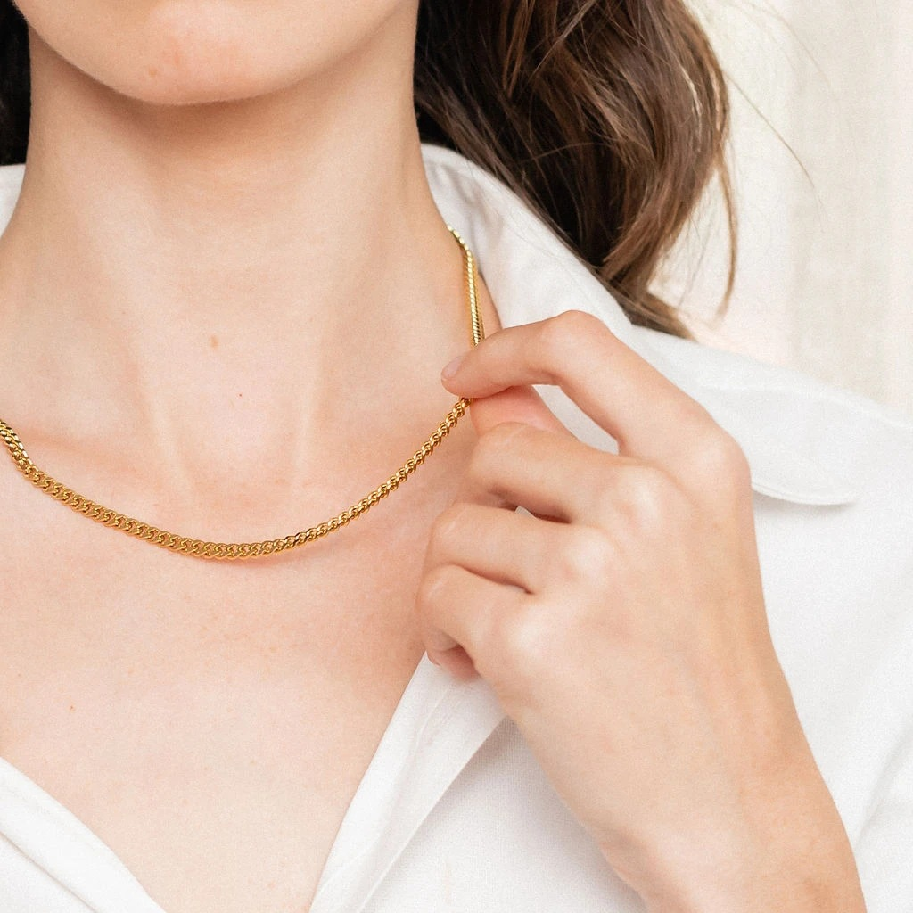 Gold Necklace for Women Gold Necklace for Men and women Cuban Link Chain for Men Dual Gender