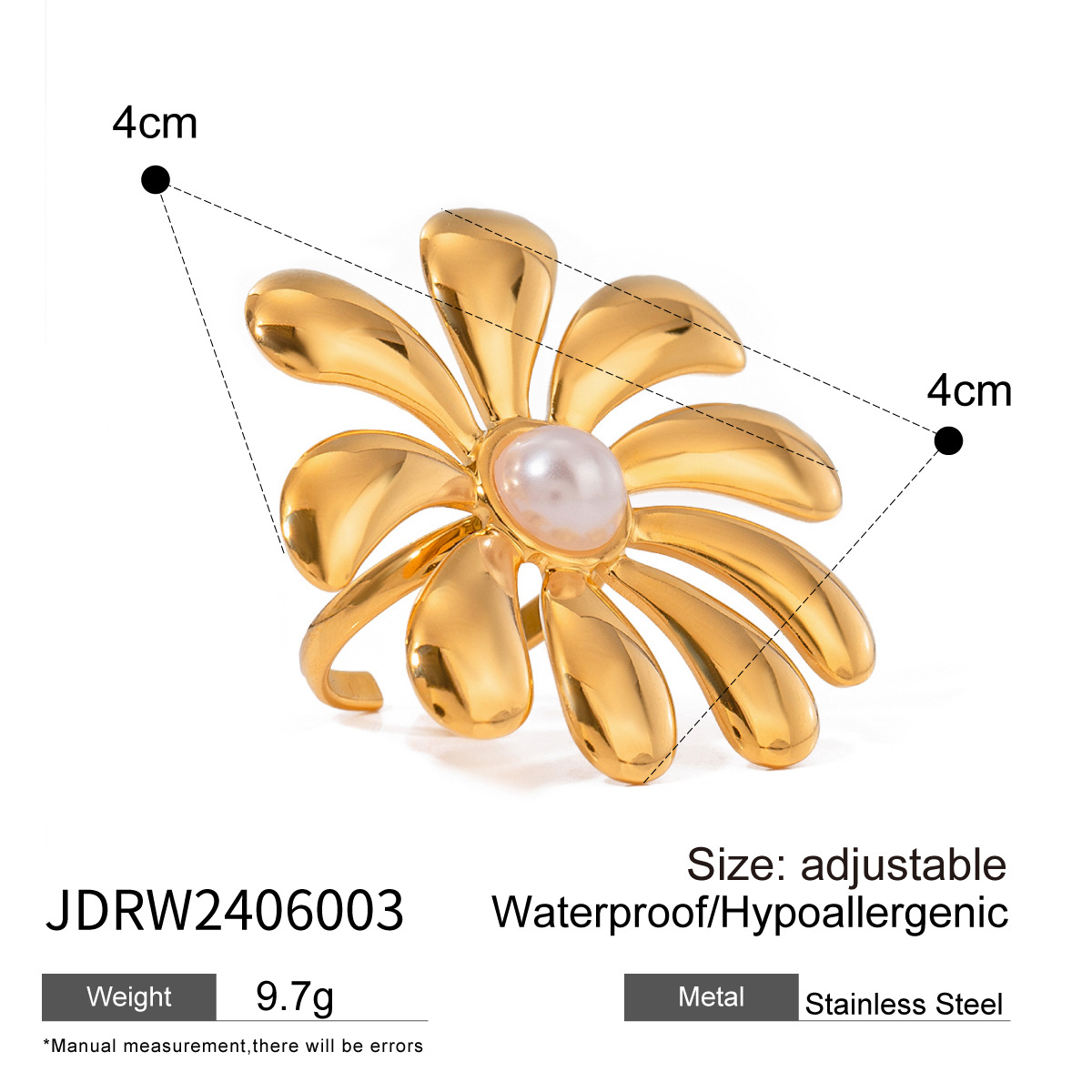 Handcrafted Baroque Pearl Ring