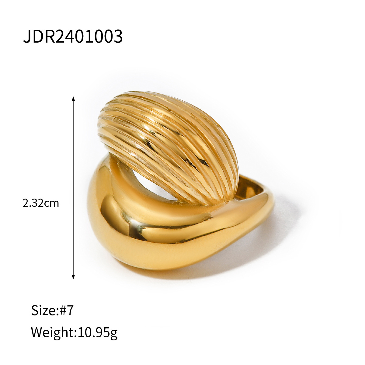 Chunky Gold Rings for Women Adjustable Dainty Silver Rings for Women Gold Stackable Thin Rings Bold Thick Statement Rings