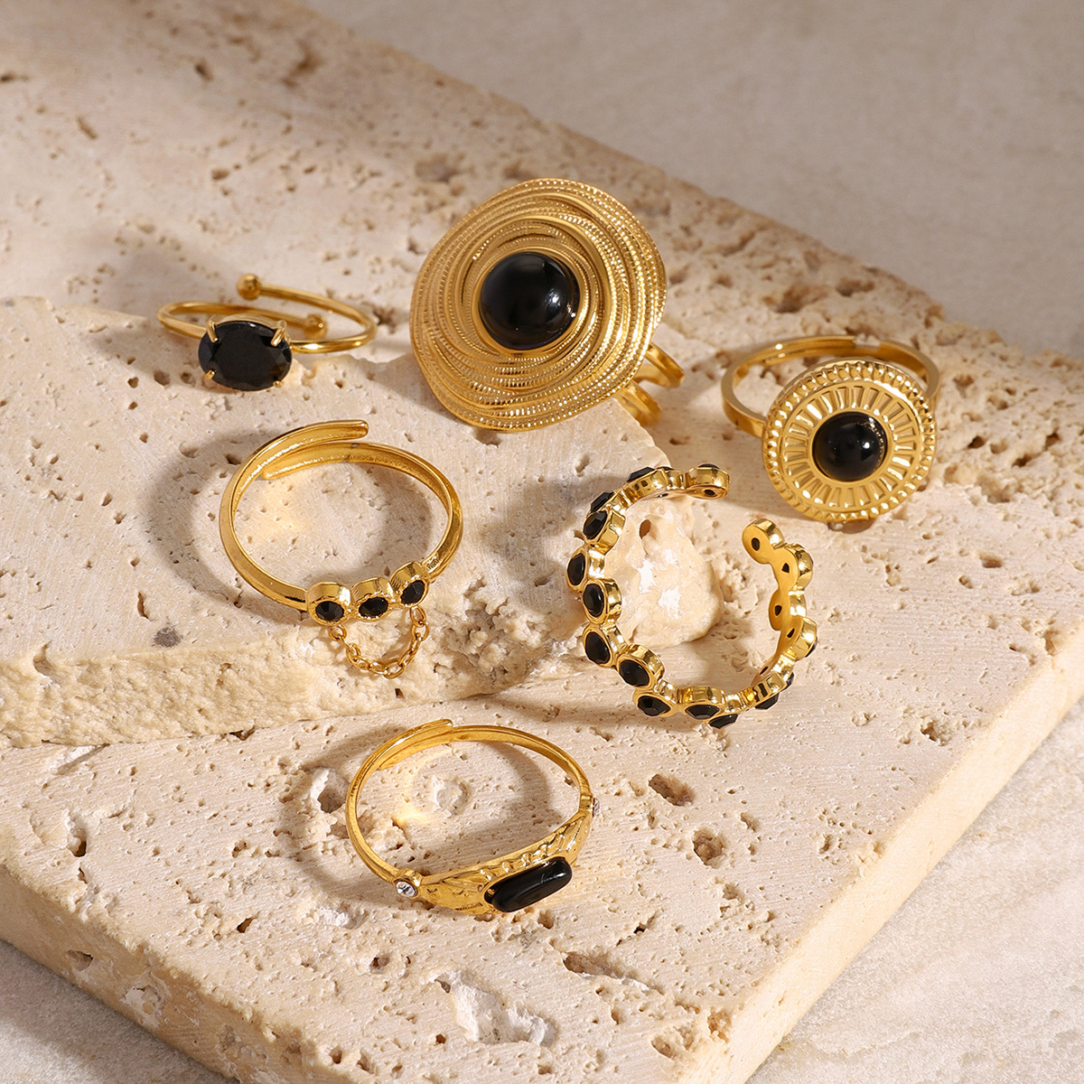 Handmade Vintage Adjustable Floral Halo Rings Handmade Romantic Antique Oxidized Jewelry Gifts for Her