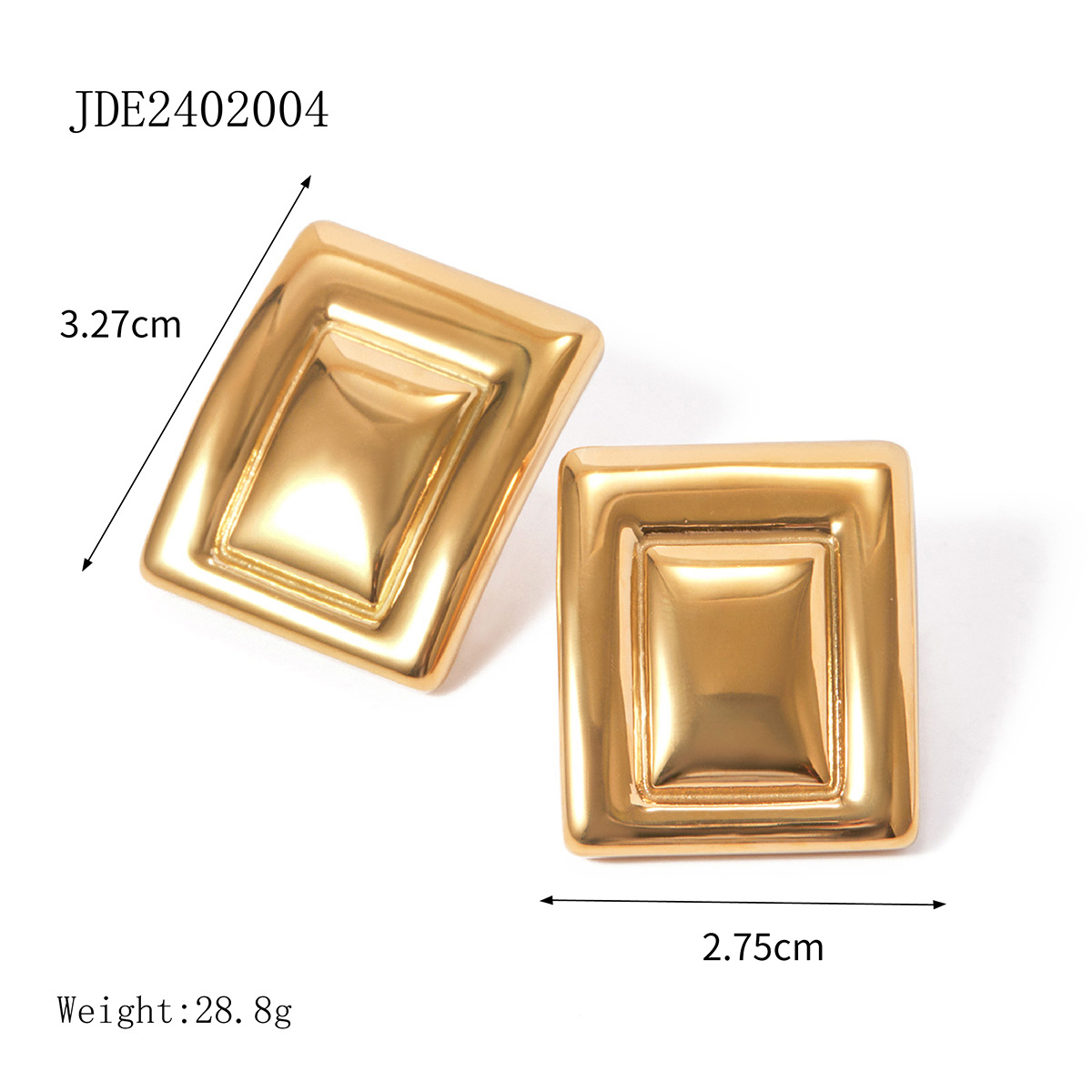 Chunky Gold Earrings for Women, Geometric Dangle Drop Earrings Chunky Trendy Knot Stud Hypoallergenic Fashion Jewelry Gift