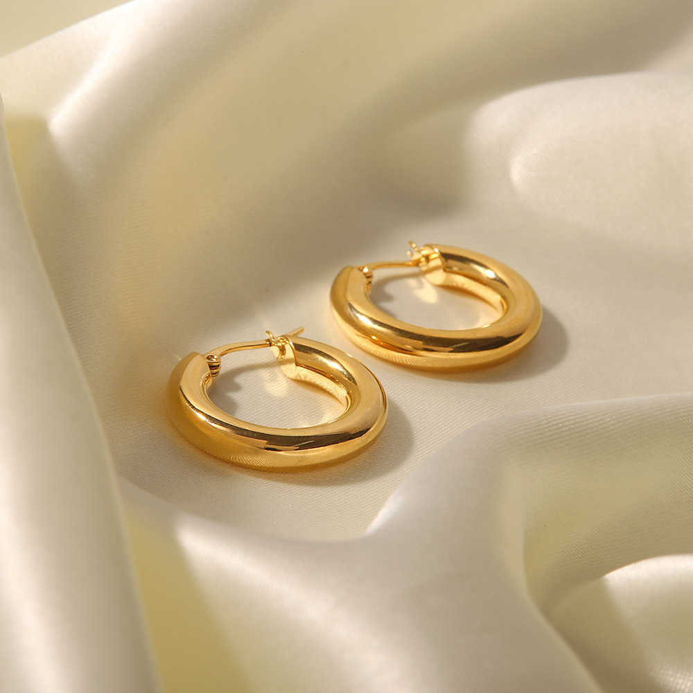 Chunky Gold Hoop Earrings for Women