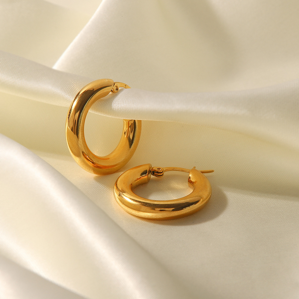 Chunky Gold Hoop Earrings for Women