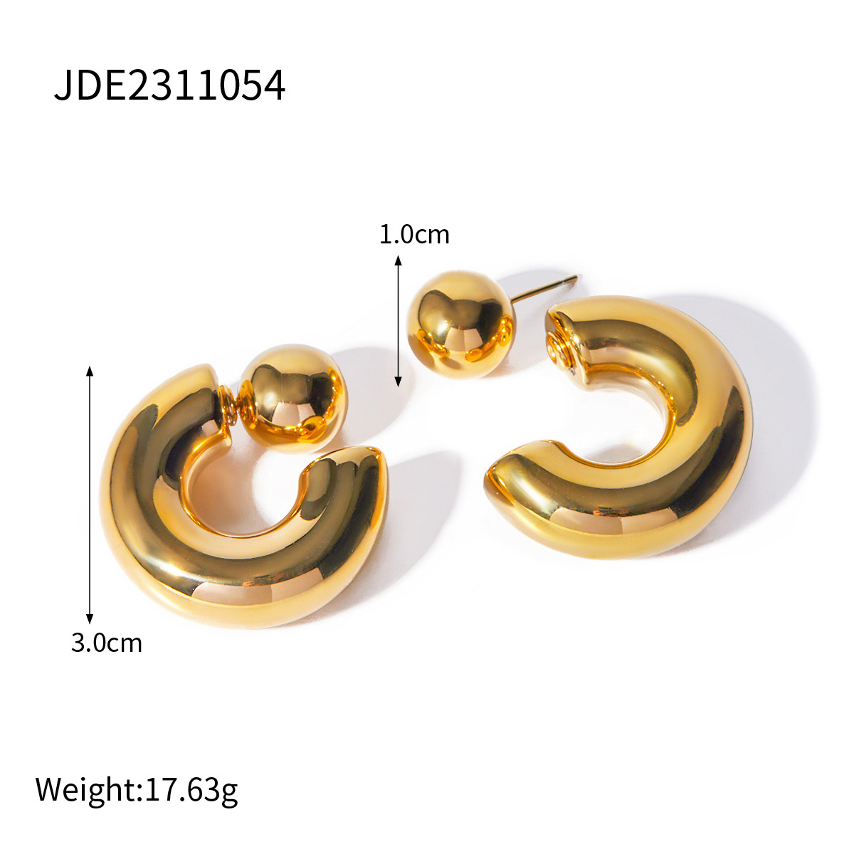 Gold Hoop Earrings for Women, Hypoallergenic Chunky Gold Hoop Earrings Multipack, Lightweight Twisted Huggie Hoops Earring Set Jewelry for Gifts