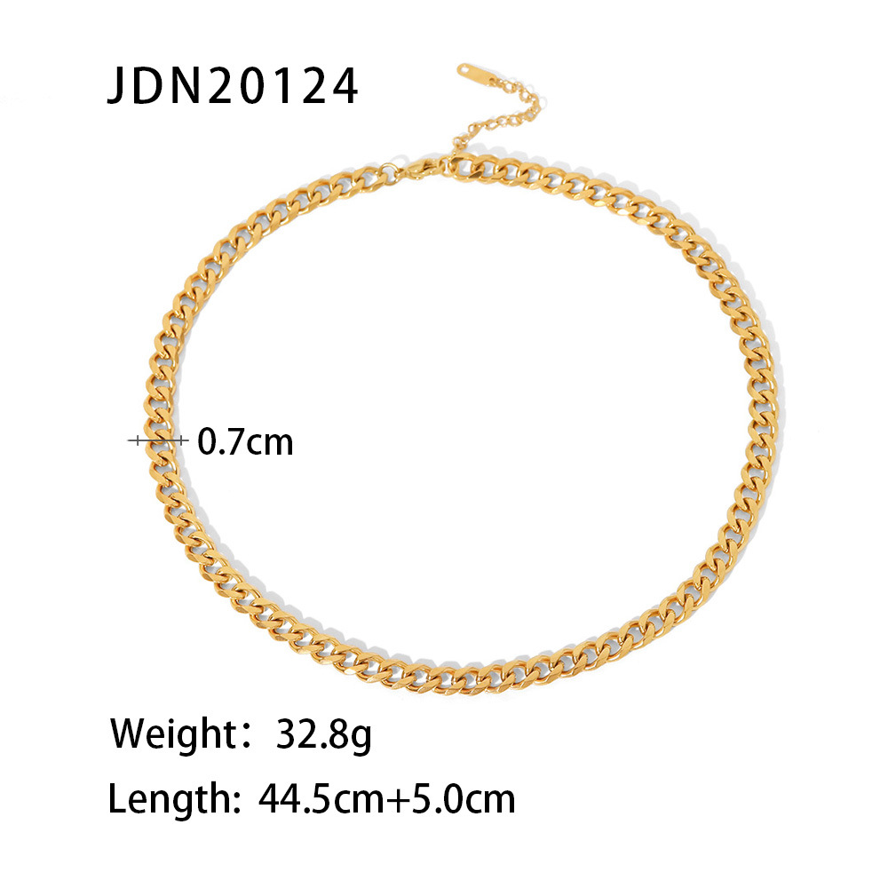 Mens Stainless Steel Chain Necklaces 5/7/9/12 MM Chunky Miami Cuban Link Chain Necklace Bracelet Silver/Gold/Black Chains for Men 18"-30"