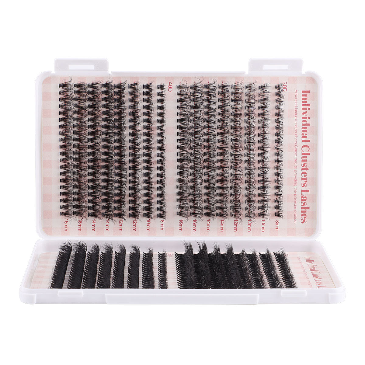 640 PCS Lash Clusters Kit DIY Lash Extension Kit D Curl Volume Eyelash Extensions Individual Lashes Kit with Lash Bond and Seal, Tweezers (60D 8-16mm, 80D 10-18mm)