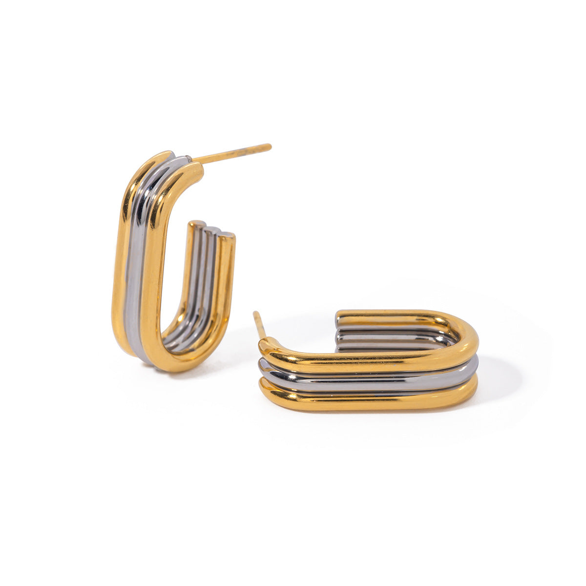 Womens Senior Fashion Hollow Earrings Stainless Steel Low Allergy Light Luxury Style All New Suitable For Woman Jewelry