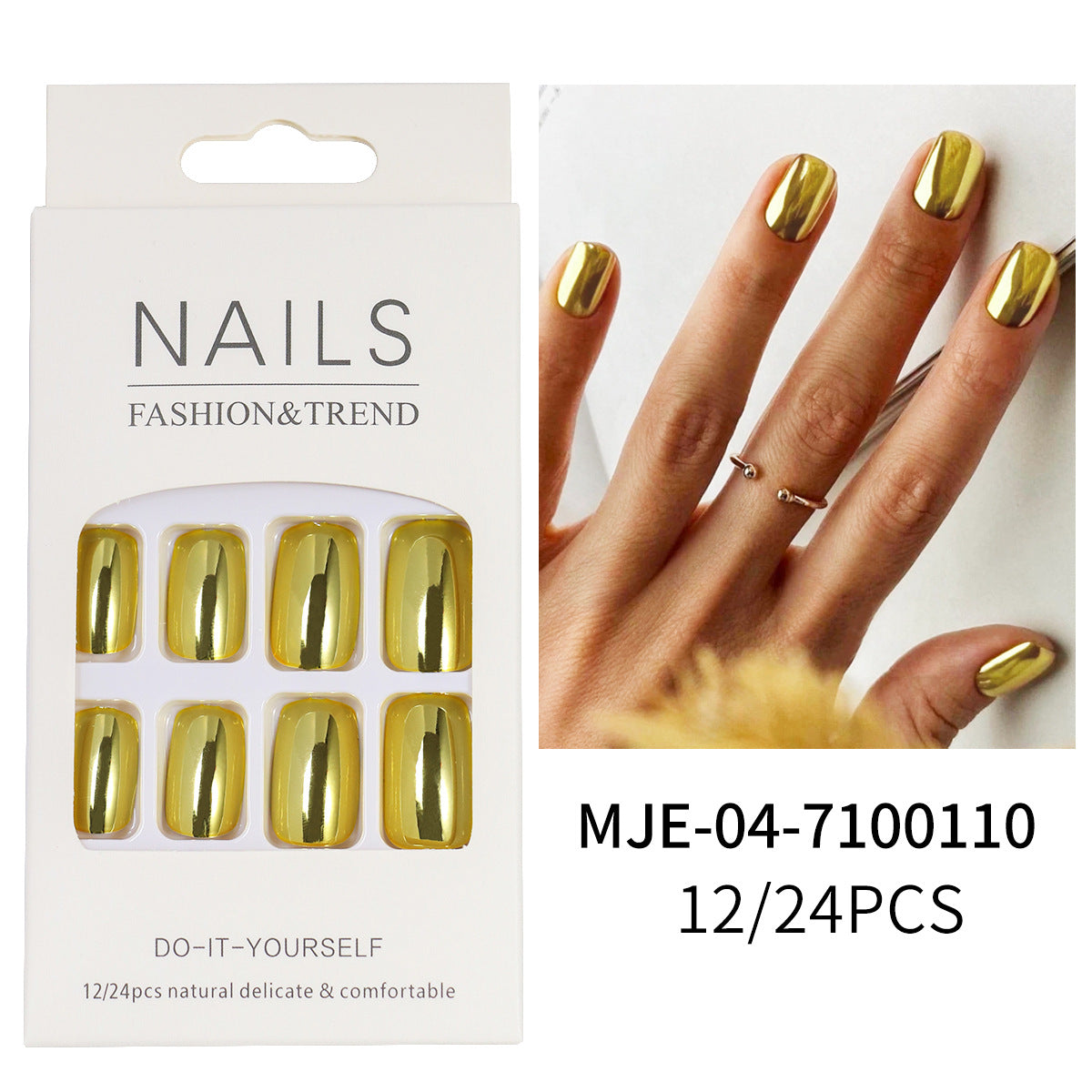 Press On Nails Short - Jofay Fashion Acrylic Press On Nails Red, Square Glue On Nails with Nail Glue, Fit Perfectly & Natural Stick On Nails in 12 Sizes - 24PCS Soft Gel Fake Nails Kit