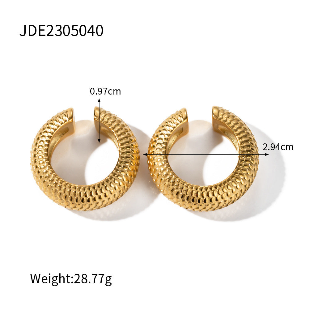 Chunky Gold Hoop Earrings for Women