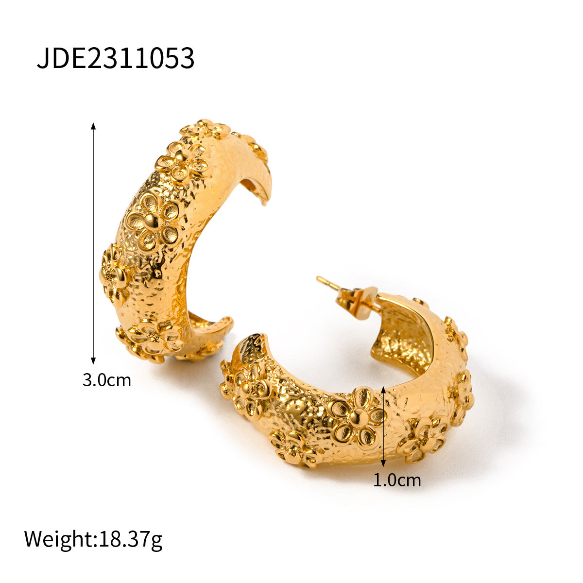 Chunky Gold Hoop Earrings for Women