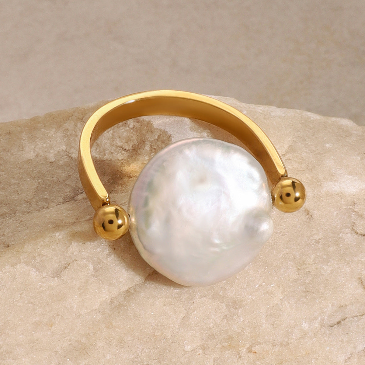 Handcrafted Baroque Pearl Ring