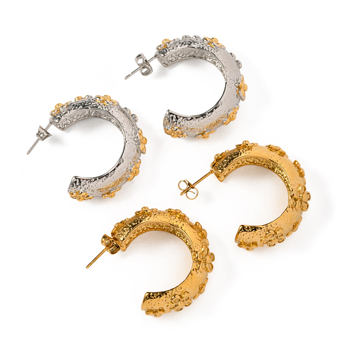 Chunky Gold Hoop Earrings for Women