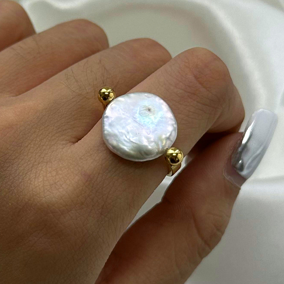 Handcrafted Baroque Pearl Ring