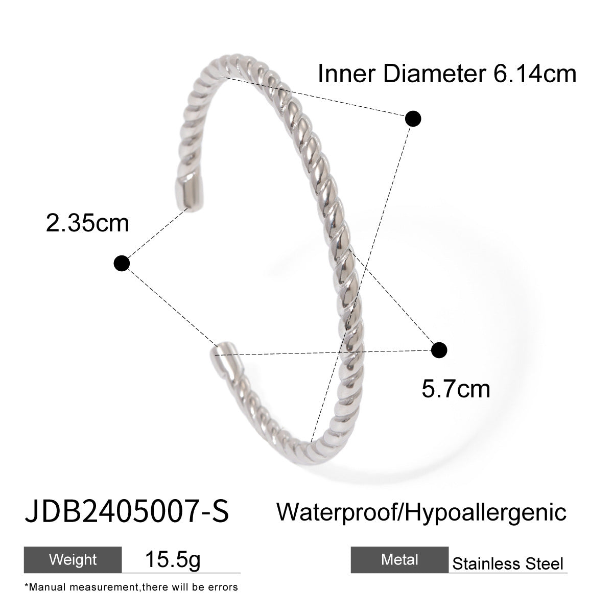 Stainless Steel Twisted Cable Wire Bracelets Adjustable Open Cuff Bangle Bracelet Vintage Jewelry Gift for Women