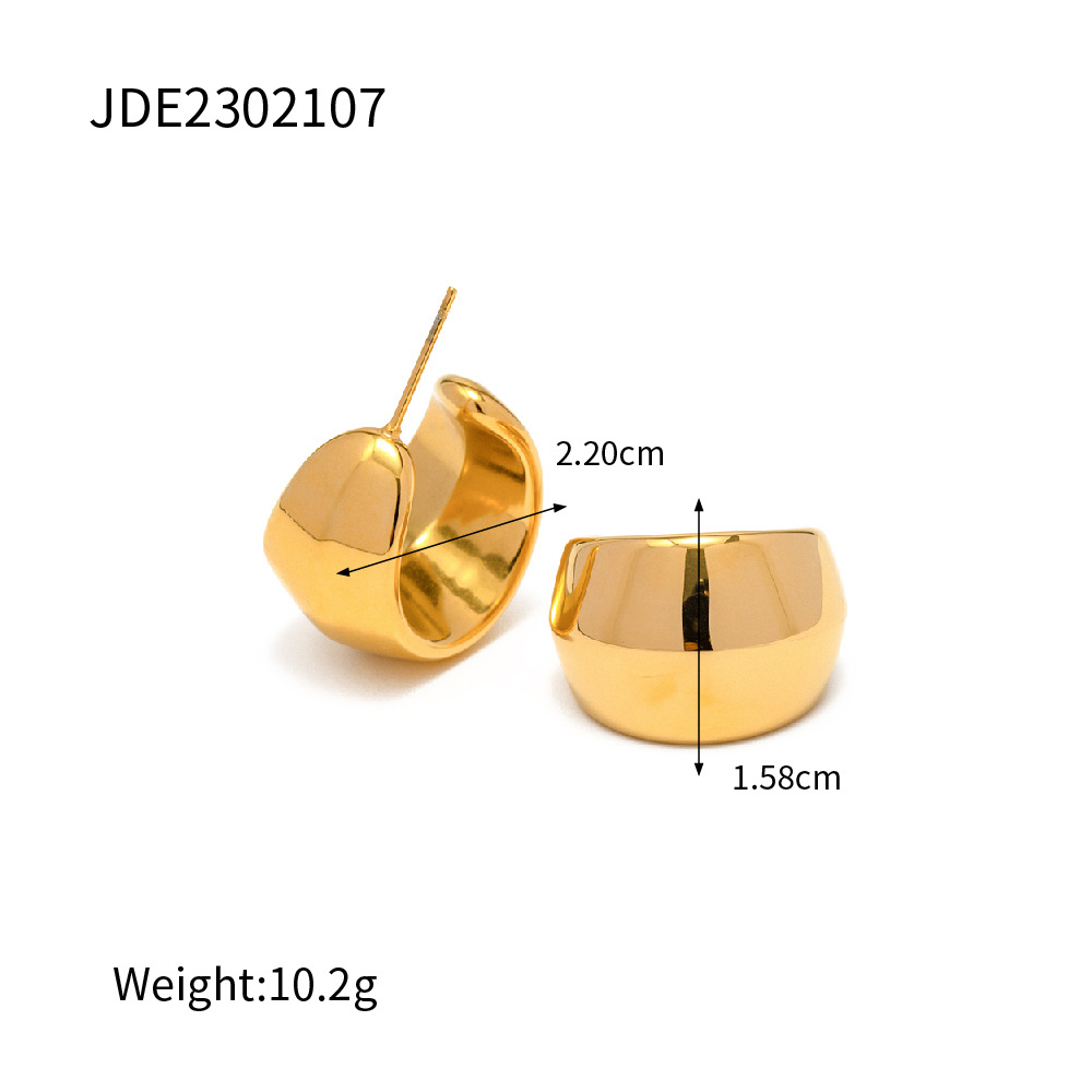 Chunky Gold Hoop Earrings for Women, Dupes Earrings Lightweight Waterdrop Hollow Open Hoops, Hypoallergenic Gold Plated Earrings Fashion Jewelry